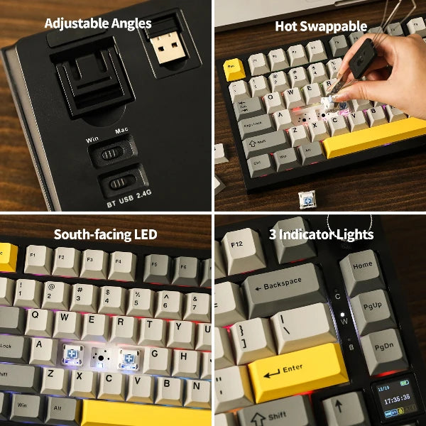 Clavier mécanique sans fil compact et innovant